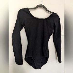Capezio Dance Bodysuit size M in black stretch cotton